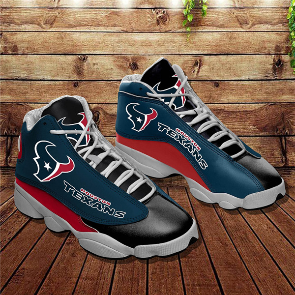 Women's Houston Texans JD13 Series High Top Leather Sneakers 001